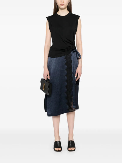 Lace-Trim Cotton Dress