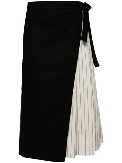 Pleated Wrap Skirt