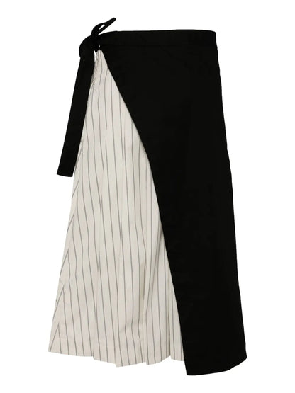 Pleated Wrap Skirt