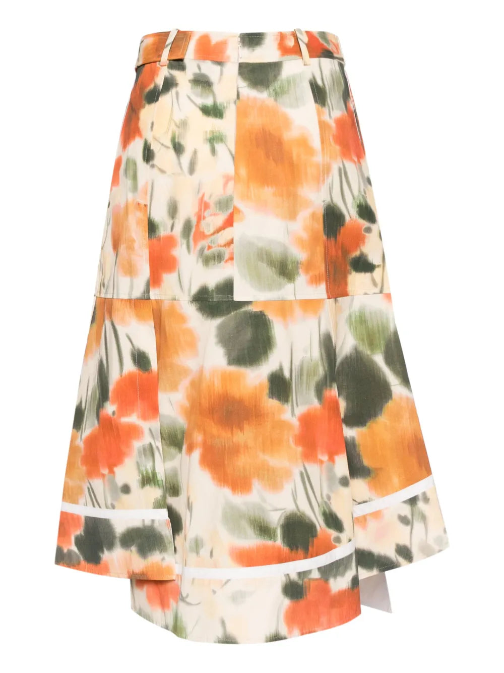 Floral-Printed Midi Skirt