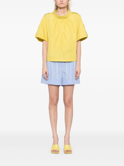 Embroidered-Design Shorts