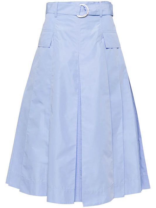 D-Ring Buckle Midi Skirt
