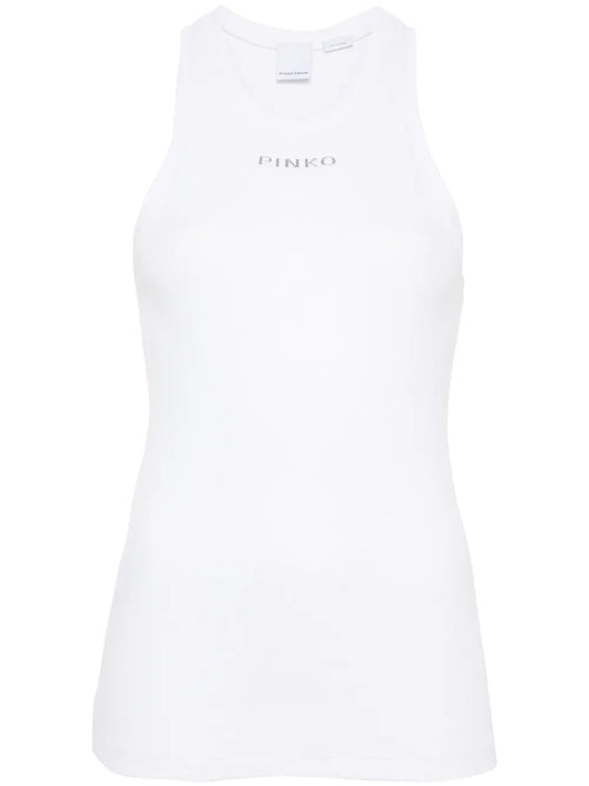 Logo Ribbed Tank Top