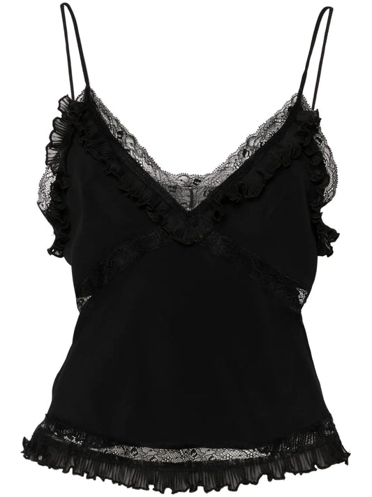 Lace-Panels Tank Top