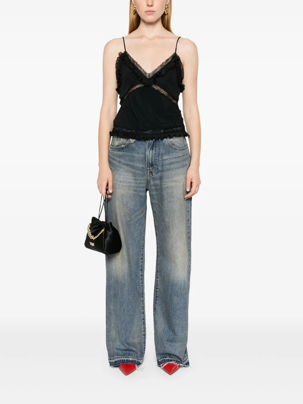 Lace-Panels Tank Top