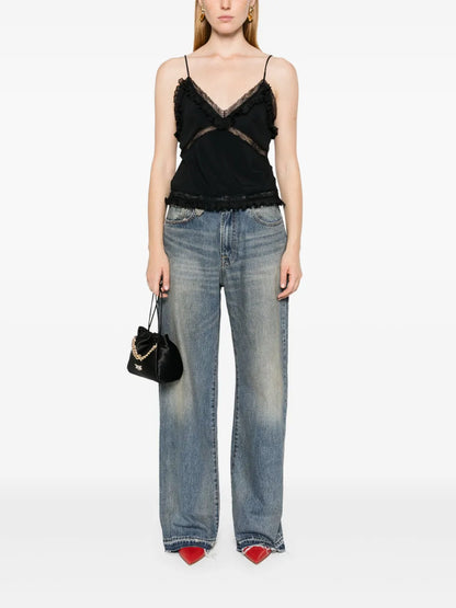 Lace-Panels Tank Top
