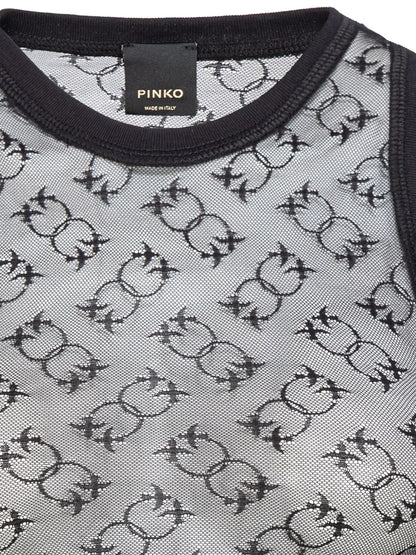 Love Birds-Jacquard Mesh Tank Top