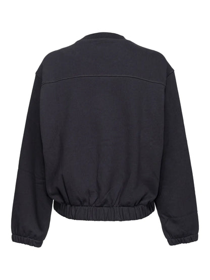 Love Birds-Appliqué Cotton Sweatshirt