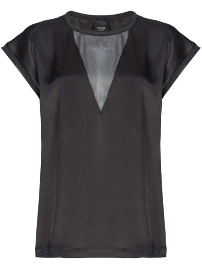 Panelled Satin Blouse