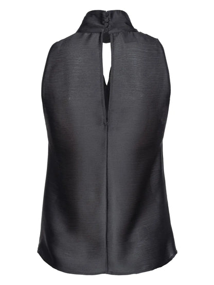 Draped Satin Blouse