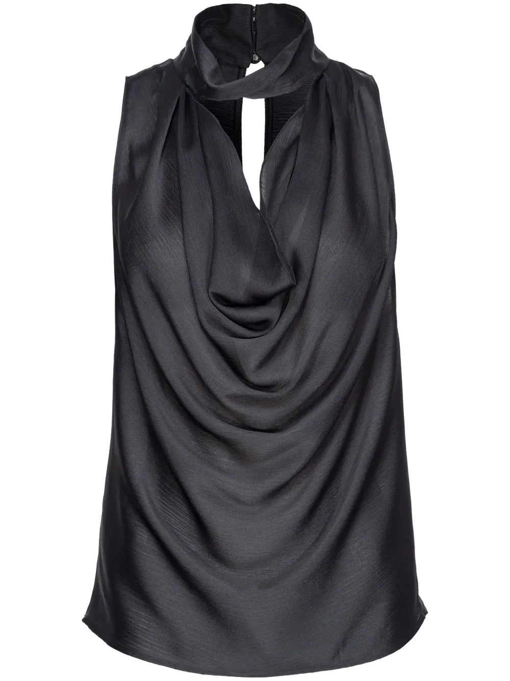 Draped Satin Blouse