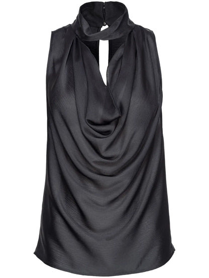 Draped Satin Blouse