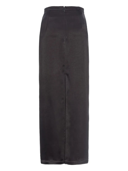 Rear-Slit Maxi Skirt
