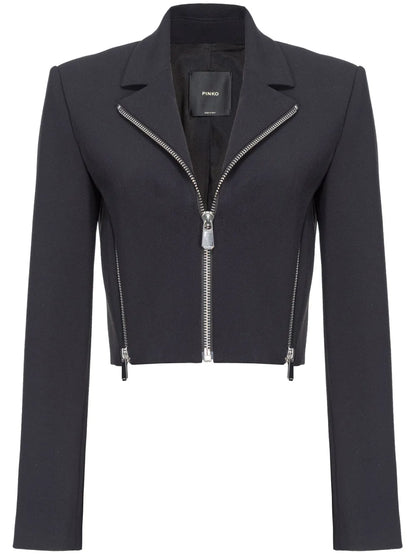 Cropped Crepe Jacket