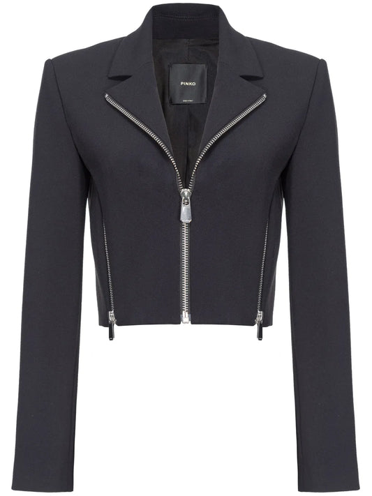 Cropped Crepe Jacket