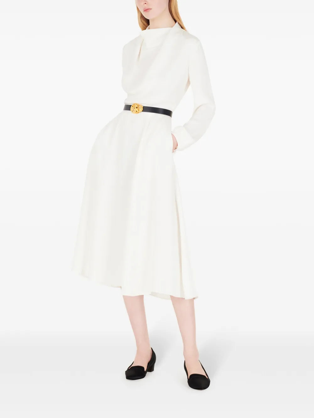 Blythe Silk Crepe Midi Dress