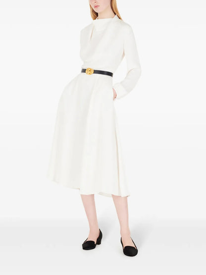 Blythe Silk Crepe Midi Dress