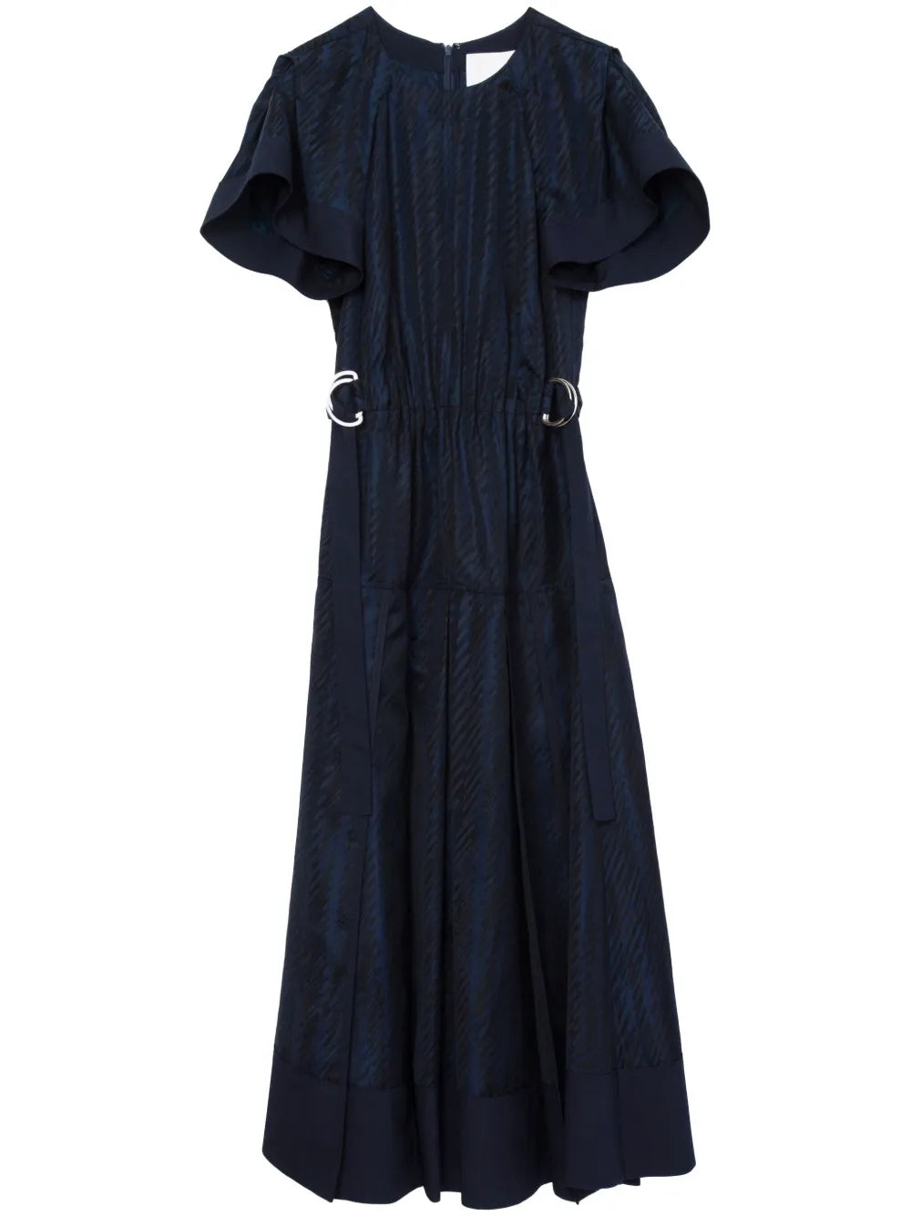 Draped-Design Midi Dress