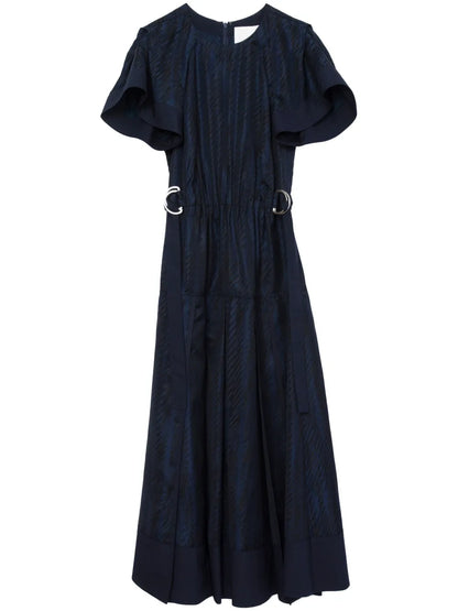 Draped-Design Midi Dress