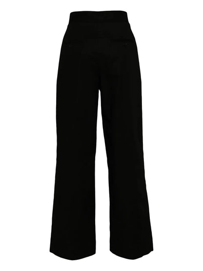 Pleated Wide-Leg Trousers