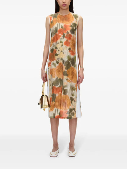 Marigold Abstract-Pattern Print Dress