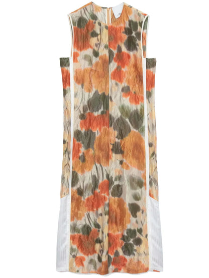 Marigold Abstract-Pattern Print Dress