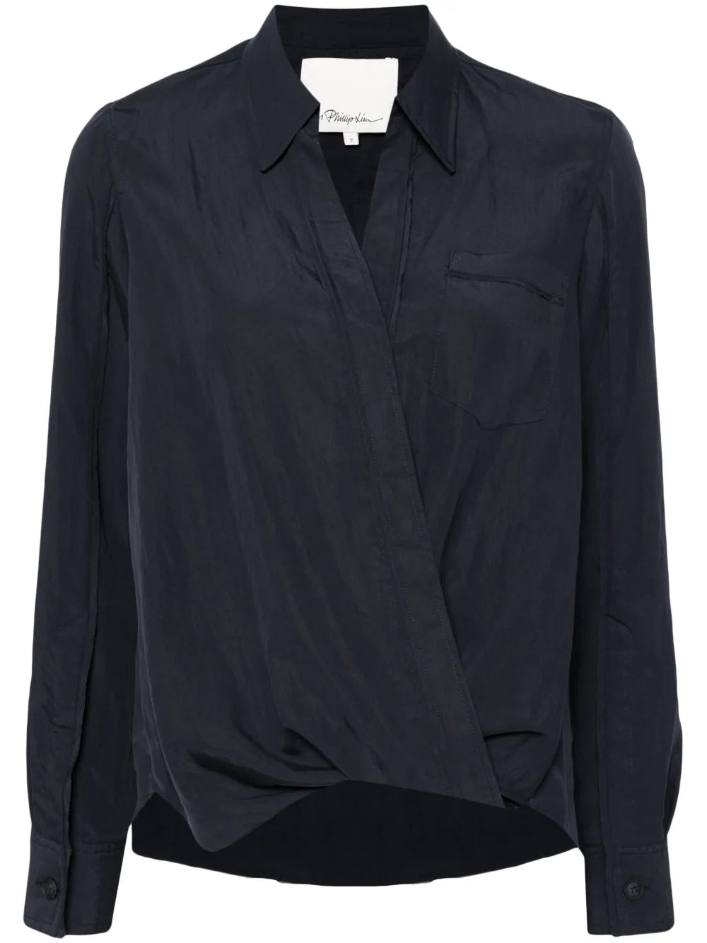 Draped Crossover Shirt