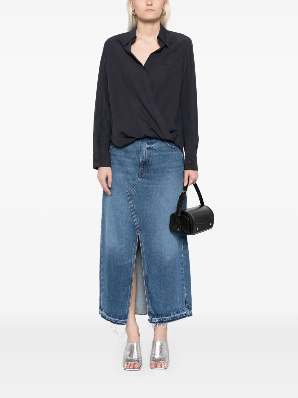 Draped Crossover Shirt