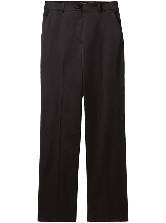 Satin Straight Trousers