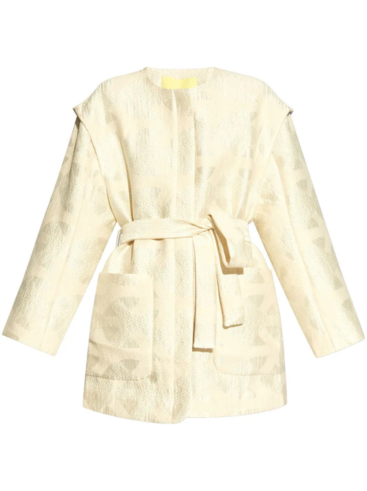 Otti Belted Jacquard Jacket