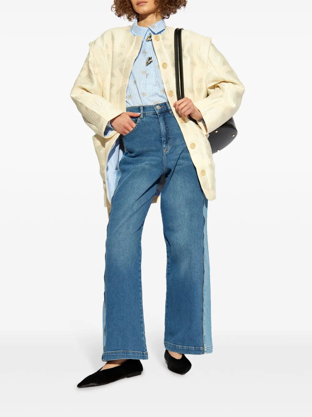 Otti Belted Jacquard Jacket