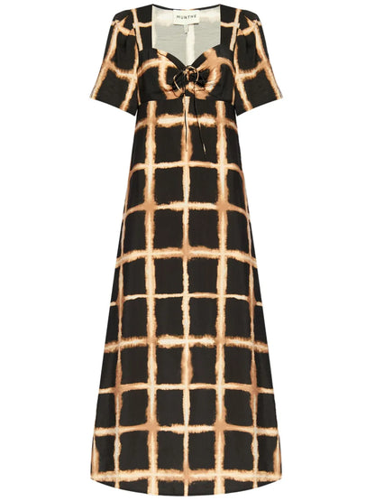 Otussi Checked Midi Dress