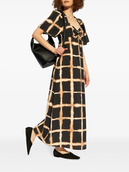 Otussi Checked Midi Dress