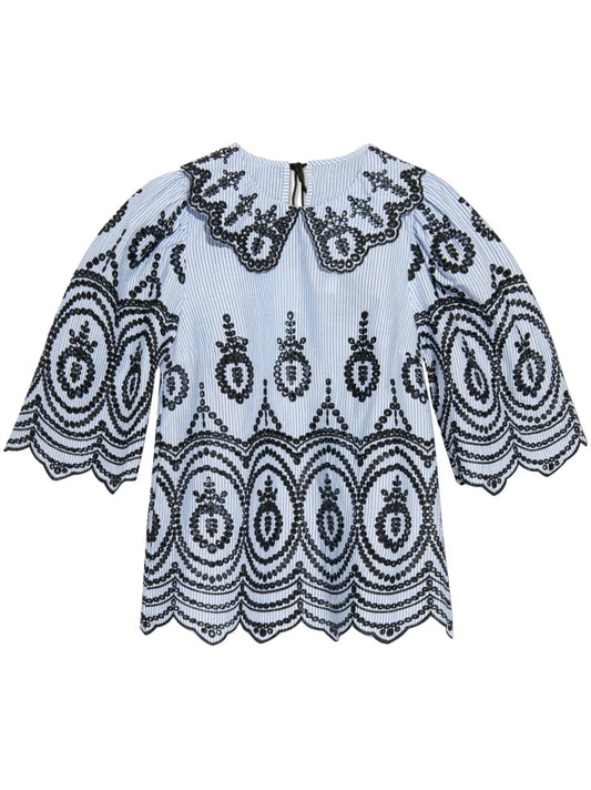 Broderie Anglaise Organic Cotton Blouse