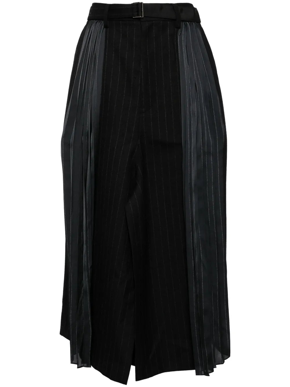 Striped Pleated Skirt