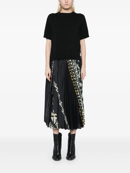 Pattern Knitted T-Shirt