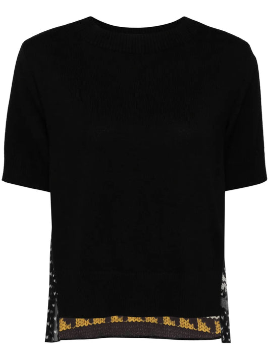 Pattern Knitted T-Shirt