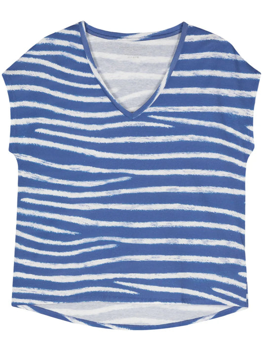 Striped V-Neck T-Shirt