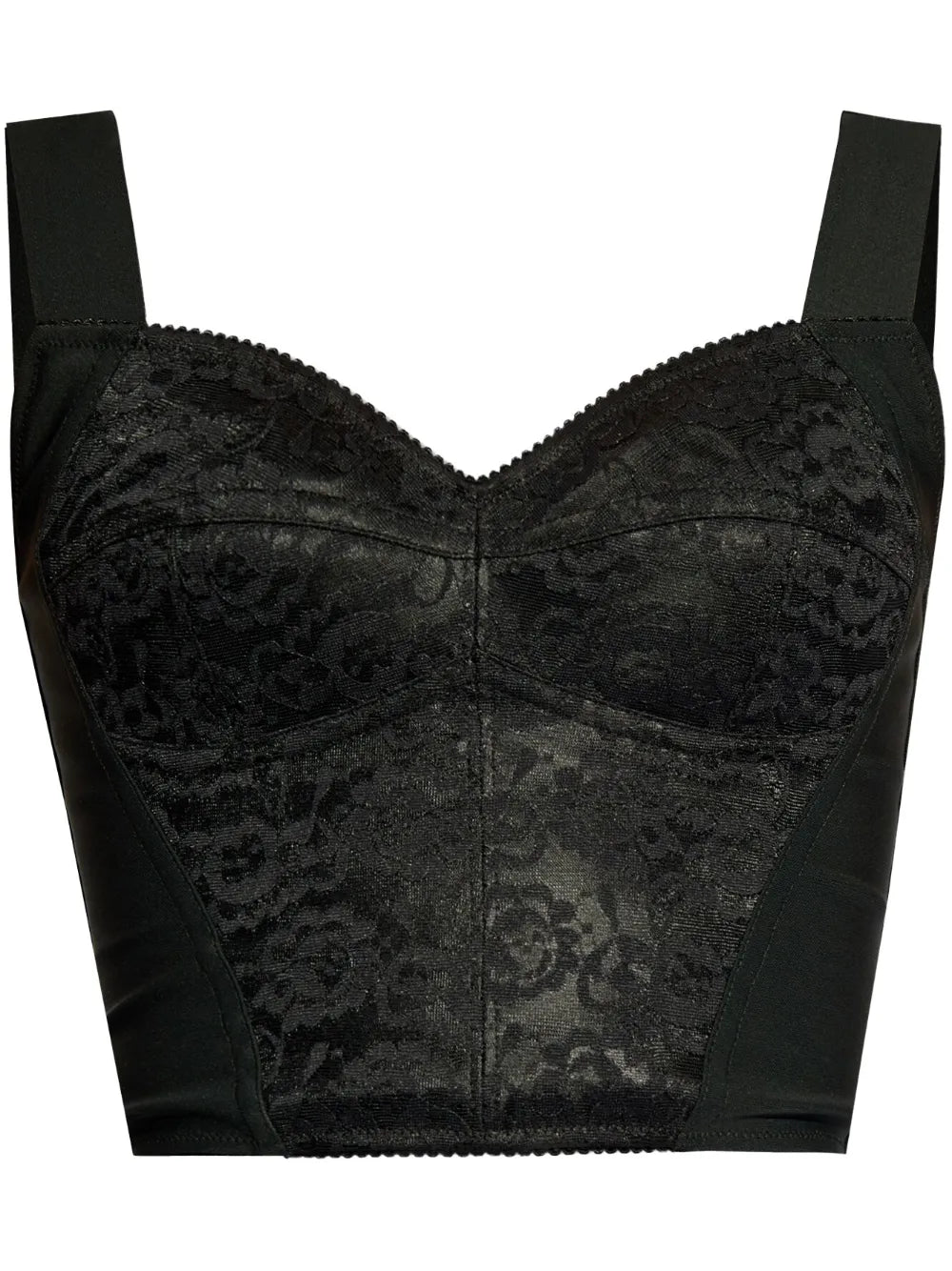 Lace-Trim Corset Top