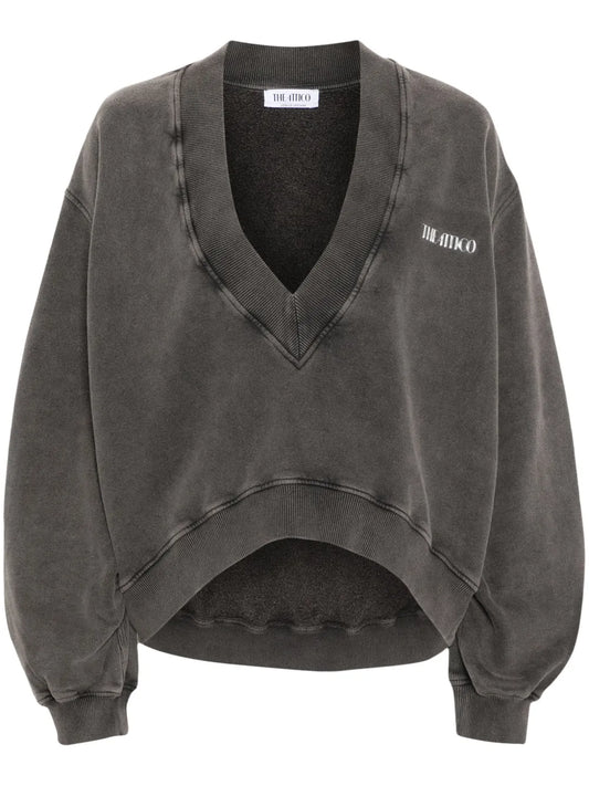 Logo-Rubberised Cotton Sweatshirt
