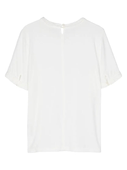 Crochet-Trim T-Shirt