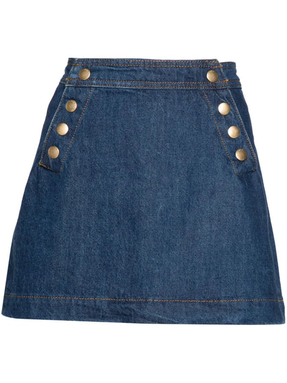 Sailor Denim Miniskirt