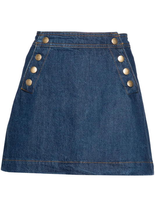 Sailor Denim Miniskirt