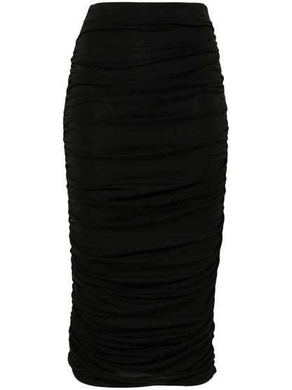 Livia Ruched Midi Skirt