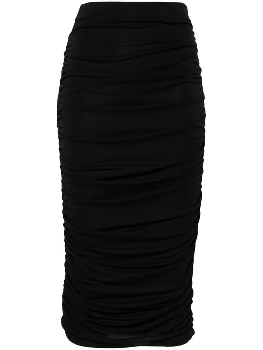 Livia Ruched Midi Skirt