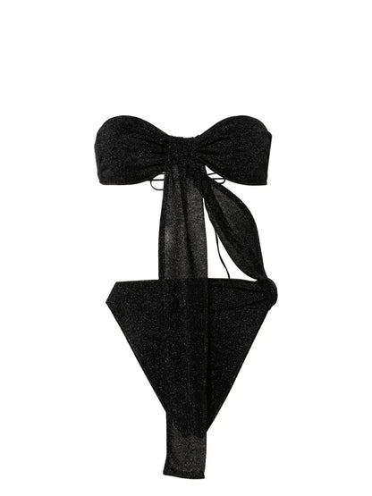 Cut-Out Detail Lurex Swimsuit