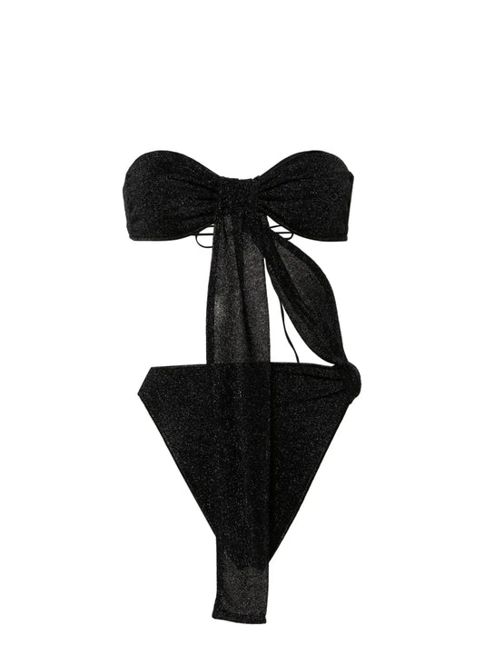 Cut-Out Detail Lurex Swimsuit