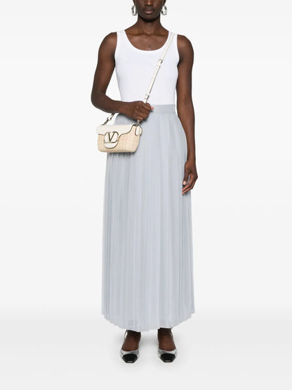 Plissé Midi Skirt
