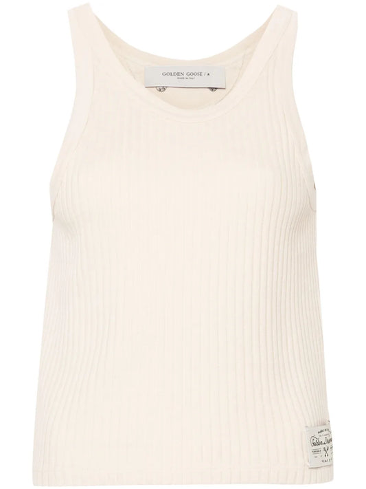 Ribbed-Knit Cotton Tank Top