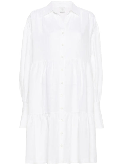 Tiered Linen Mini Dress